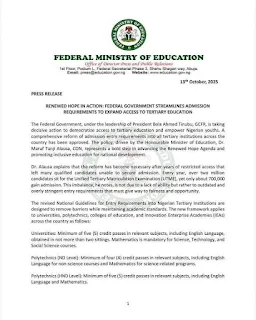 JAMB NO LONGER A REQUIREMENT FOR UNIVERSITY ADMISSION