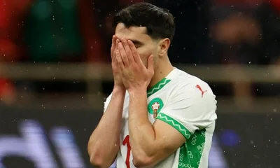 Morocco's Diaz Reaction after a missed penalty