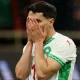 Morocco's Diaz Reaction after a missed penalty